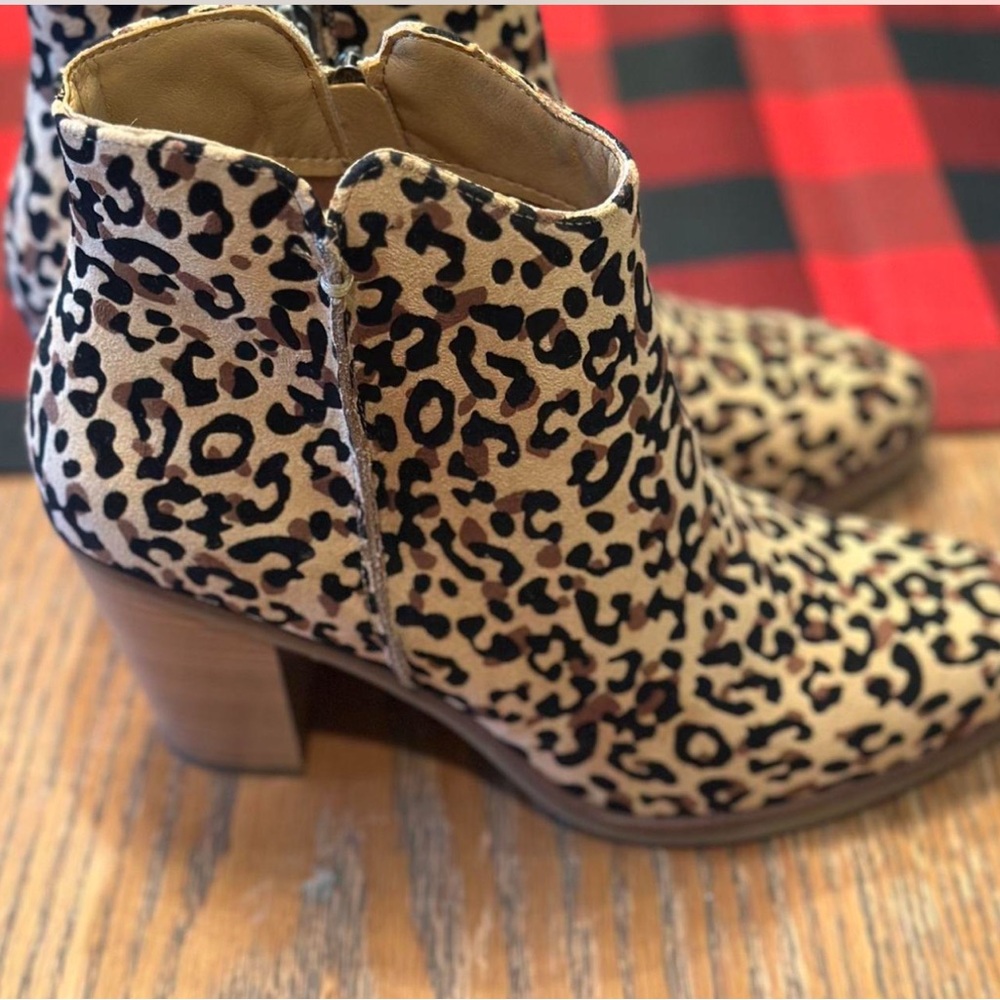 Maurices Leopard Print Ankle Boots